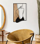 Pannello da Muro Beauty Ferro e Wood 60x2x90 cm in Ferro e MDF Nero e Marrone      