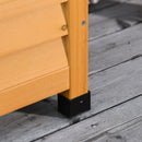 Baule da Esterno 127x56x60 cm Impermeabile con Base Rialzata in Legno di Abete Giallo Scuro      