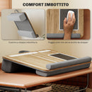 Supporto per PC Portatile Laptop da 15.6"" Slot per Tablet e Smartphone e Tappetino Mouse Rovere   