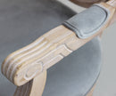 Poltrona Constance in Velluto Grigio 55x46x96 h cm in Velluto Grigio
