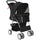 Passeggino per Cani Pieghevole 77x44x102 cm con Cestino e Portabicchiere Peso Max. 10 kg Nero