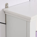 Mobiletto da Parete Salvaspazio 4 Ripiani Anta in Legno Bianco 53x14.5x50.5 cm