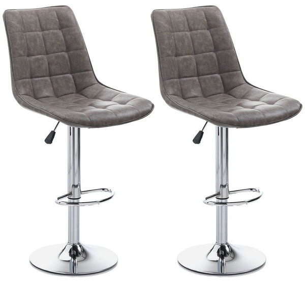 Set 2 Sgabelli 51x60x95/115 cm in Similpelle Marrone online