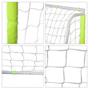 Porta da Calcio Portatile con Rete 186x62x123 cm  Bianca