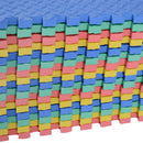 Tappeto Puzzle in EVA per Bambini Antiscivolo 16 Pezzi Multicolori 63.5x63.5x2 cm 