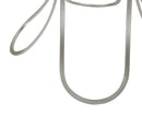 Tavolinetto Trixy Ø56x68 cm in Ferro e Vetro Argento      