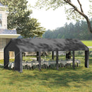 Tendostruttura da Giardino 7,95x3,95m in Acciaio e PVC Grigio