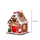 Villaggio Natalizio Casa di Pan di Zenzero con Luci 16 cm in Resina