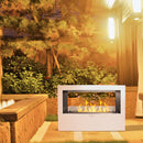 Camino a Bioetanolo da Pavimento 100x30x70 cm Giotto S Bianco