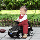 Macchina Cavalcabile per Bambini 63.5x28x36 cm con Fari e Musiche Integrate in PP Nero  