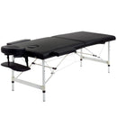 Lettino da Massaggio Fisioterapia 1 Snodo 185x70,1x80 cm in Legno  Nero