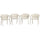 Set 4 Sedie da Giardino Design Moderno 60x56x75 cm Impilabili in PP Bianco