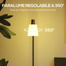 Lampada da Terra LED con Testa Girevole a 350° Regolazione Temperatura del Colore Nero      