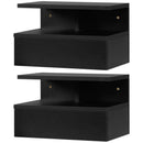 Set 2 Comodini Sospesi 35x32x22,5 cm Design Moderno Nero