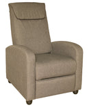 Poltrona Relax Reclinabile Manuale a Spinta 75x65x101 cm in Tessuto Beige