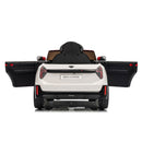 Macchina Elettrica per Bambini Licenza Ufficiale Mini Cooper S Cabrio 12V Sedili in Pelle e Telecomando Bianco