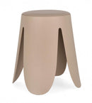 Set 4 Sgabelli  Ø37x47 cm in Similpelle Imogen Avorio