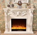 Camino Elettrico da Pavimento 120x160x33 cm Effetto Fiamma 1500W Avignon