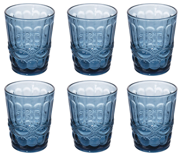 Set 6 Bicchieri Acqua Nobilis in Vetro VdE Tivoli 1996 Blu online