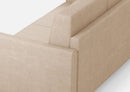 Divano Angolare 6 Posti 281x241x85 cm Karay in Tessuto Beige