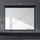 Telo Proiettore 120"" Regolabile con Telecomando Formato 4:3 244x183cm Nero
