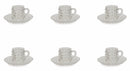 Set 6 Tazzine da Caffè in Vetro Villa d'Este Home Tivoli Diamond