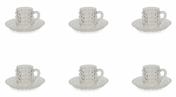 prezzo Set 6 Tazzine da Caffè in Vetro Villa d'Este Home Tivoli Diamond