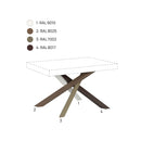 Tavolo Allungabile 160/264x90 cm Volantis Cashmere Gambe Multicolore 4/C      
