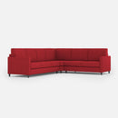Divano Angolare 6 Posti 281x241x85 cm Karay in Tessuto Rosso