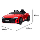 Macchina Elettrica per Bambini 12V Licenza Ufficiale Audi RS E-Tron GT con Telecomando Rosso