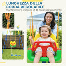 Altalena da Giardino per Bambini Trasformabile 3 in 1 Telaio in Metallo Verde      