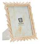 Cornice Leaffy 27x2x32,3 cm in Resina e Vetro Crema      