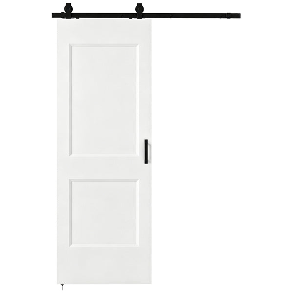 prezzo Porta Scorrevole a Muro 76,2x3,5x213,4 cm con Binario Guida e Kit di Montaggio in Legno di Pino Bianco
