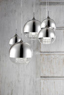 Lampada pendente Pendant in Metallo Fermi Nickel