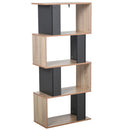 Libreria Moderna 4 Ripiani 60x30x136 cm in Truciolato  Rovere e Grigio