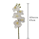 Set 6 Mini Phalaenopsis Artificiali Altezza 43 cm Bianco