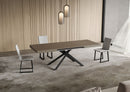 Tavolo Allungabile 140/224x80Cm Niket Tortora Gambe Antracite      