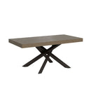Tavolo Allungabile 200-460x90x77 cm Volantis Premium Tortora Telaio Antracite 