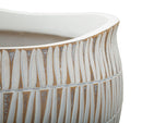 Cachepot Resina Stiky Ø30,5x24,5 cm in Resina Oro e Bianco      