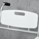 Sedia WC per Anziani e Disabili con Ruote con Secchio Rimovibile in Alluminio Bianco 