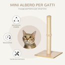Tiragraffi per Gatti con Palo in Sisal Alto 60 cm Beige      