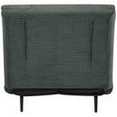 Poltrona Letto Singolo Trasformabile 82x89x83 cm in Legno e Acciaio Tessuto Velluto a Coste Verde