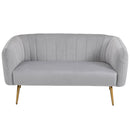 Divano 2 Posti in Tessuto 143x74x71,5 cm  Grigio
