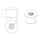 Bruciatore Rotondo per Camino a Bioetanolo Ø17x10 cm 1,5 lt Senza Vetro in Acciaio Inox  