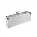 Valigetta con Accessori per Barbecue 36,8x9,8x7,8 cm in Alluminio