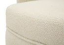 Poltrona Girevole Torino Crema 70x72x75 cm in Ferro e Compensato e Spugna e Poliestere Crema      
