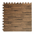 Tappeto Puzzle per Bambini Effetto Legno 4 Pezzi 60x60 cm Noce