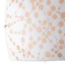 Plafoniera Moderna Pois Arancio Vetro Quadrata Lampada Led 28 watt Luce Naturale