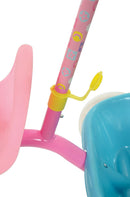 Triciclo a Pedali Primi Passi per Bambini con Maniglione Genitoriale Rimovibile e Vano Contenitore Barbie Rosa  