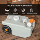 Serbatoio per Acqua da Campeggio 22L Indicatore con Livello di Liquido con Ruote Grigio  